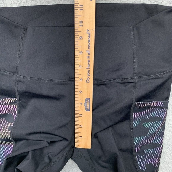 Zyia Active Black Capri Leggings Size 8-10 Athletic Side Pockets - Picture 13 of 14
